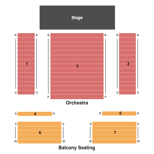 Winyah Auditorium Endstage 1 Seating Chart