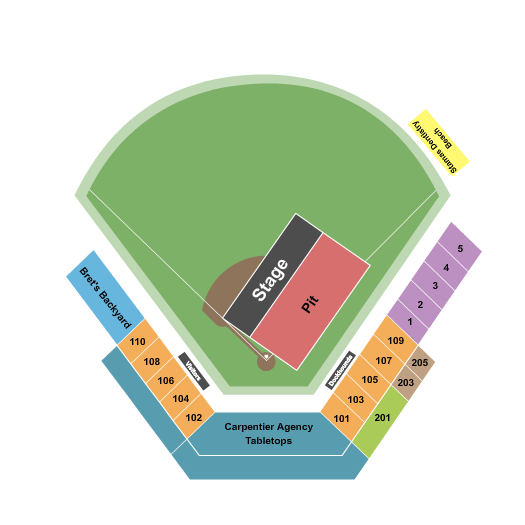 Wisconsin Brewing Company Park Concert w/ GA Pit Seating Chart