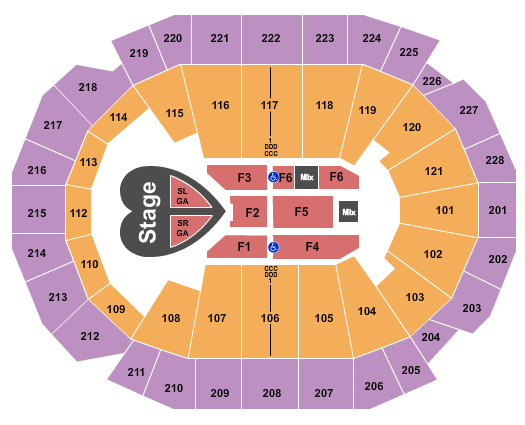 Fiserv Forum Pink Seating Chart