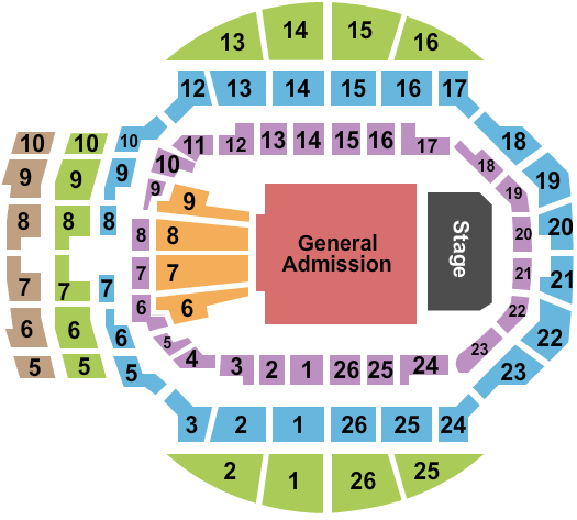 Movistar Arena - Madrid GA Floor Seating Chart