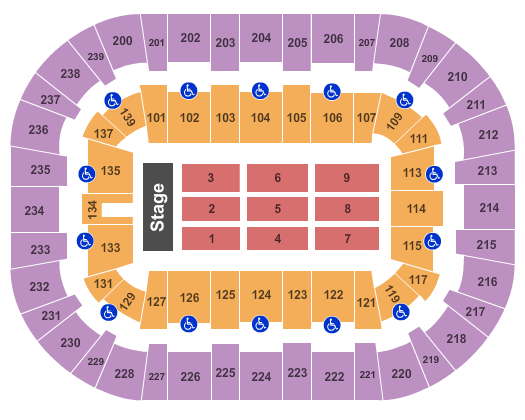 Wolstein Center - CSU Convocation Center End Stage Seating Chart
