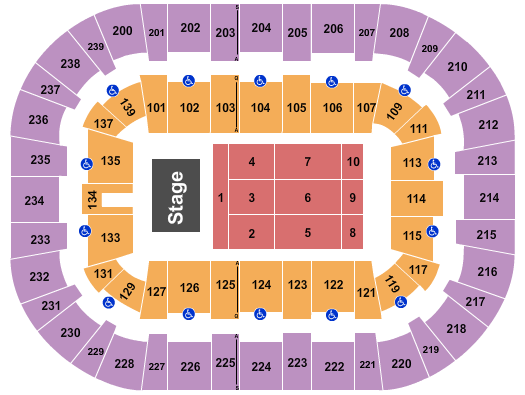 Wolstein Center - CSU Convocation Center Endstage 6 Seating Chart