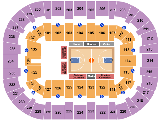 seating chart for Wolstein Center - CSU Convocation Center - Cleveland State Vikings Basketball - eventticketscenter.com