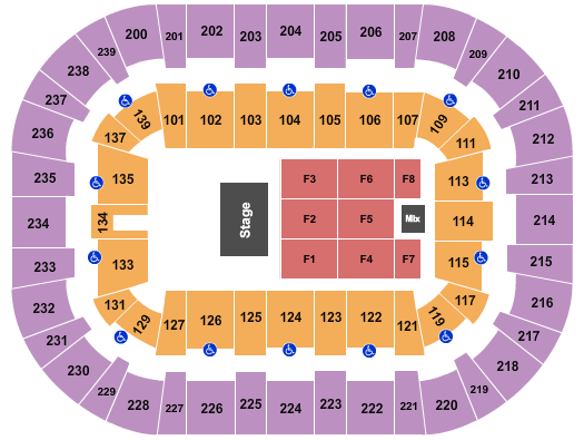 Wolstein Center - CSU Convocation Center Endstage 2 Seating Chart