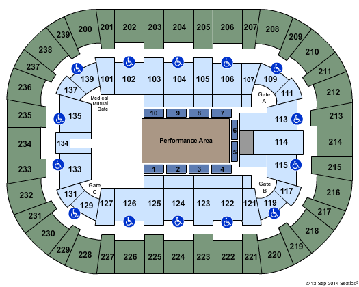 Wolstein Center - CSU Convocation Center Gala of the Royal Horses Seating Chart