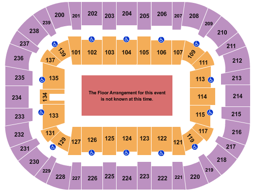 Wolstein Center - CSU Convocation Center Generic Floor Seating Chart