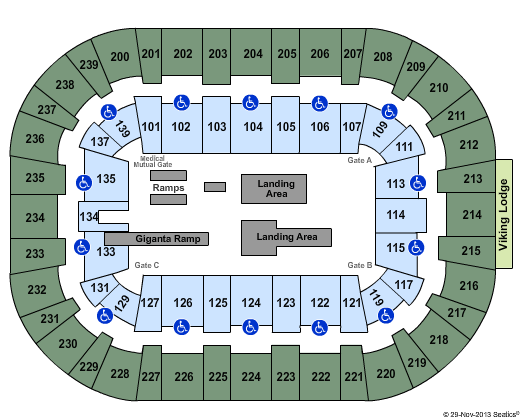 Wolstein Center - CSU Convocation Center Nitro Circus Seating Chart