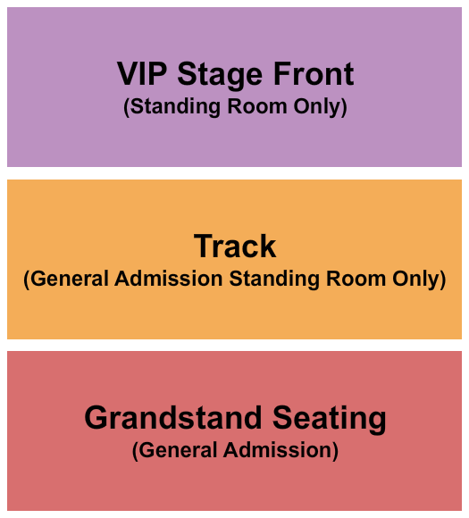 Wood County Fairgrounds GA Seated/GA Track/VIP Seating Chart