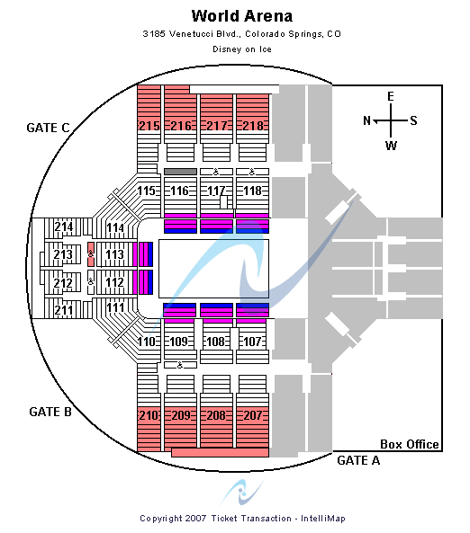 Broadmoor World Arena Disney on Ice Seating Chart
