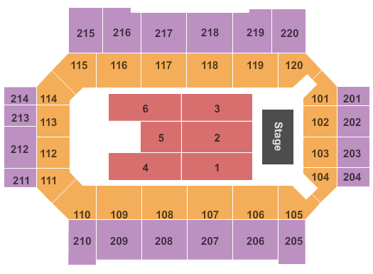 Broadmoor World Arena End Stage Seating Chart