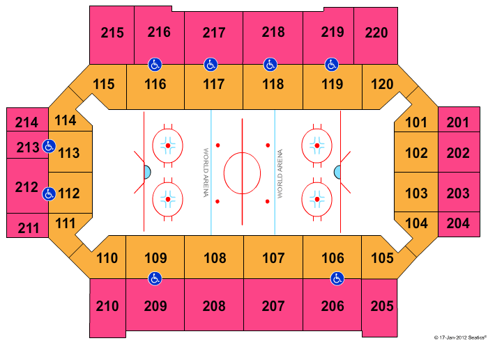 Broadmoor World Arena Hockey Seating Chart