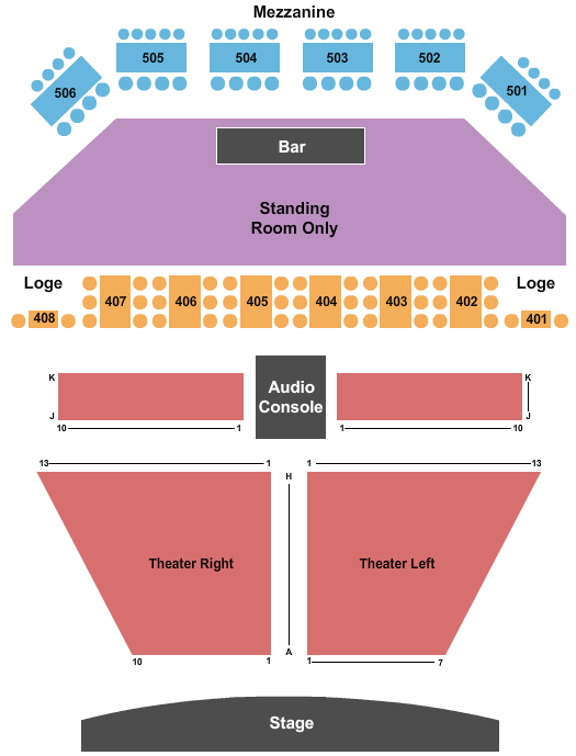 World Cafe Live Endstage 2 Seating Chart