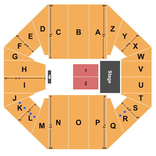 Worthen Arena Endstage Seating Chart