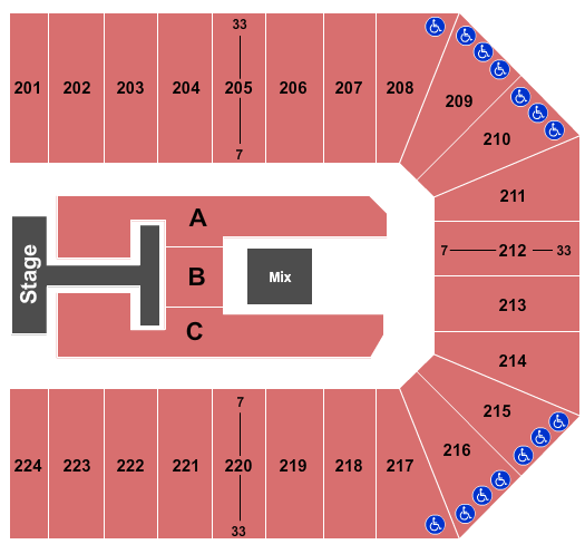 EJ Nutter Center Chris Tomlin Seating Chart