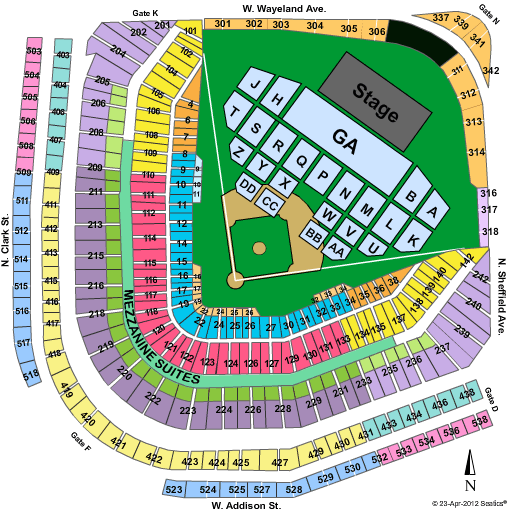 Wrigley Field Bruce Springsteen Seating Chart