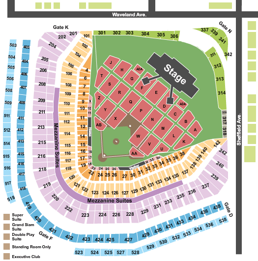 Wrigley Field Fall Out Boy Seating Chart
