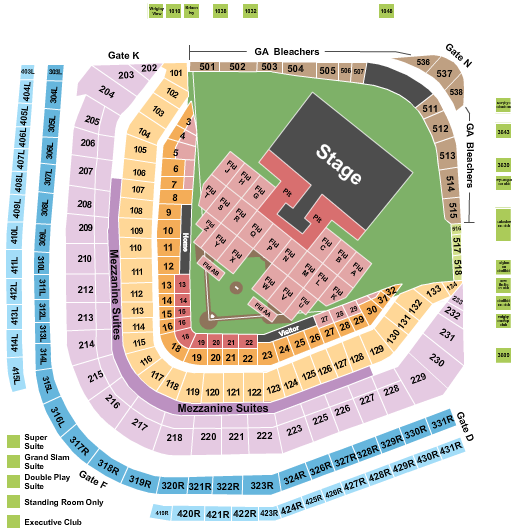 Wrigley Field Lady Gaga 2020 Seating Chart