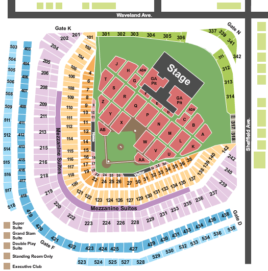 Wrigley Field Seating Chart Chicago