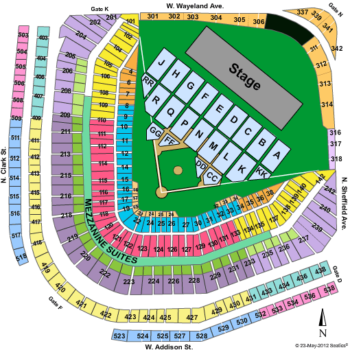 Wrigley Field Roger Waters Seating Chart