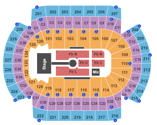 Xcel Energy Center AC/DC Seating Chart