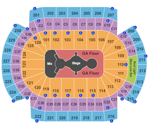 Xcel Energy Center Carrie Underwood Seating Chart