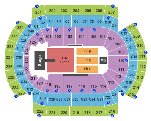 Xcel Energy Center Green Day Seating Chart