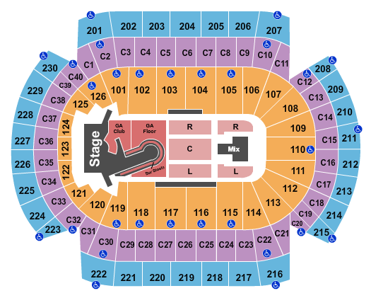 Xcel Energy Center Kelly Clarkson Seating Chart