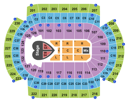 Xcel Energy Center Pink Seating Chart