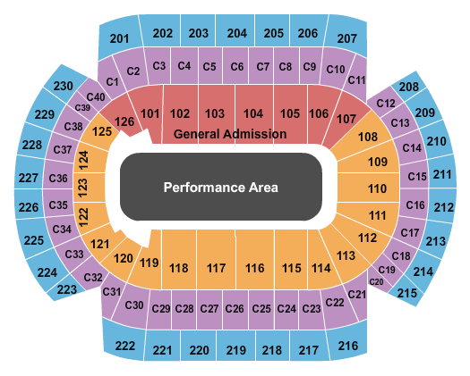 Xcel Energy Center Small Perf Area Setup Seating Chart