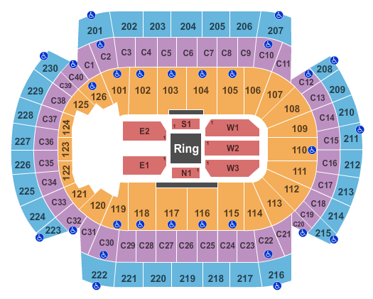 Xcel Energy Center WWE Seating Chart