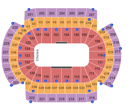 seating chart for Xcel Energy Center - Rodeo - eventticketscenter.com