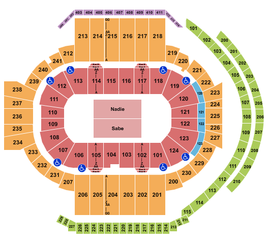 XL Center Bad Bunny Seating Chart