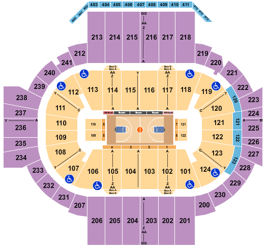 XL Center Basketball - Globetrotters Seating Chart