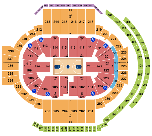 Xl Center Seating Chart With Rows