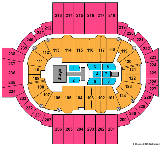 XL Center Britney Spears Seating Chart