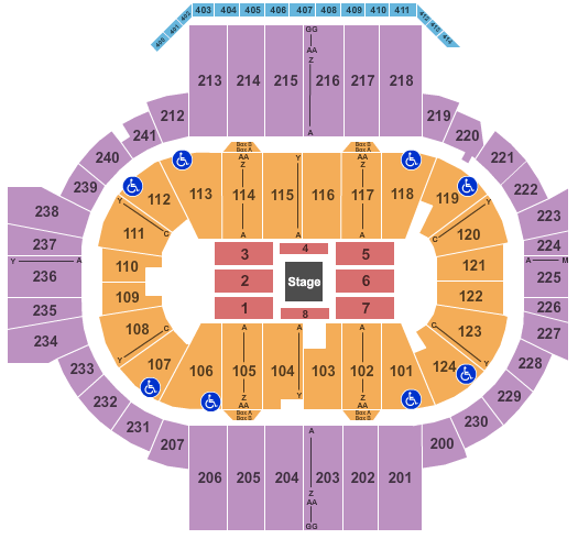 XL Center Comedy Get Down Tour Seating Chart