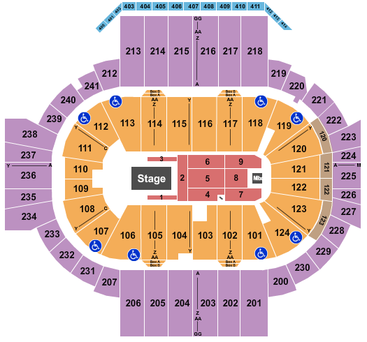 XL Center Elevation Worship Seating Chart