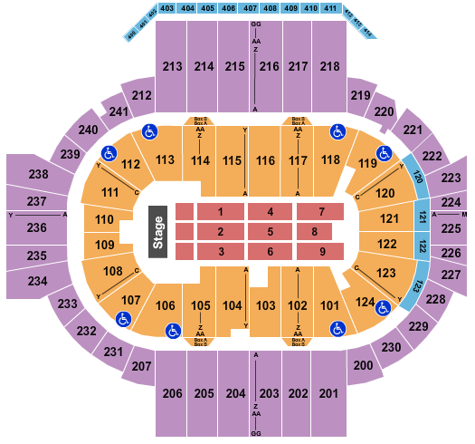 XL Center Endstage 2 Seating Chart