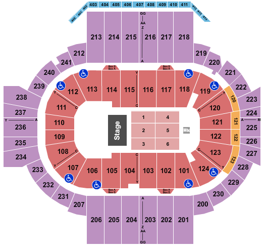 PeoplesBank Arena Endstage 4 Seating Chart