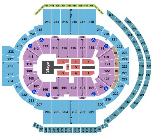 XL Center Journey Seating Chart
