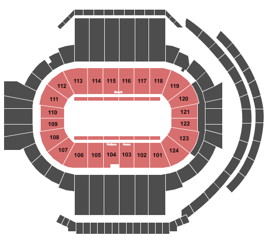 XL Center Open Floor - 100s Only Seating Chart