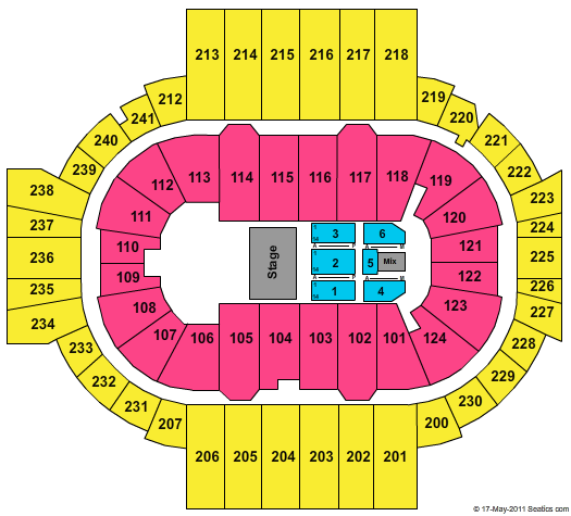 XL Center Roger Daletry Seating Chart