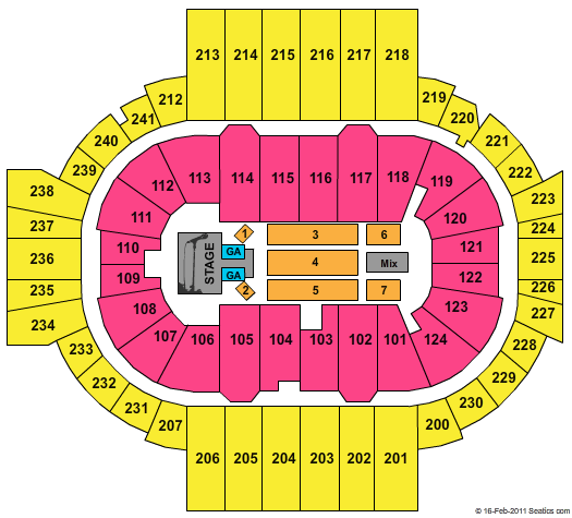 XL Center Taylor Swift Seating Chart