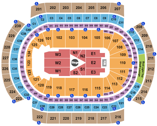 Grand Casino Arena Center Stage 2 Seating Chart