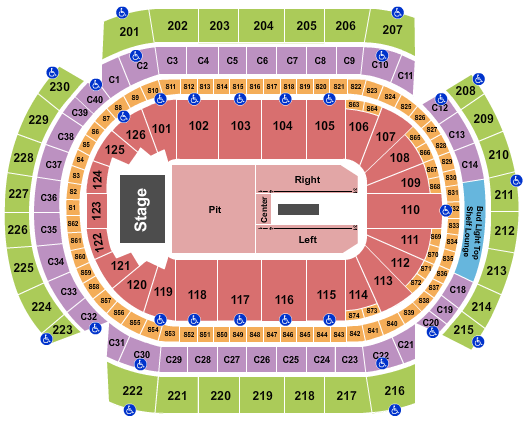 Grand Casino Arena Endstage Pit 4 Seating Chart