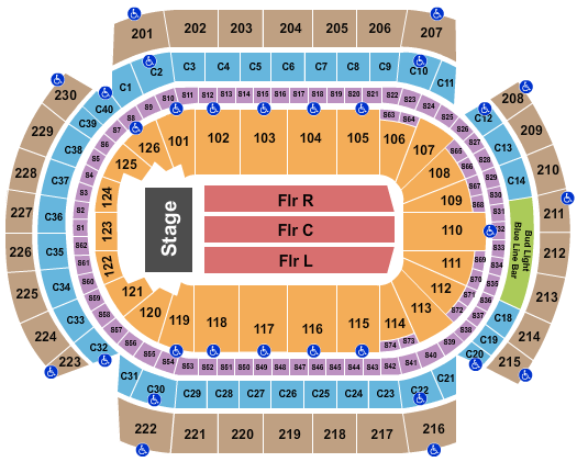 Xcel Energy Center End Stage Seating Chart