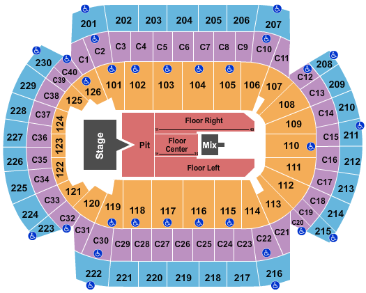 Xcel Energy Seating Chart Taylor Swift