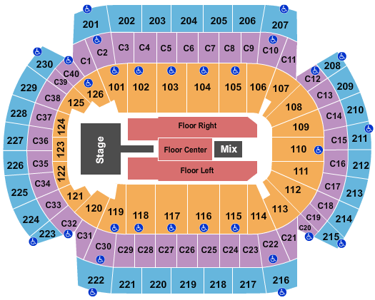 Xcel Energy Center Maroon  5 Seating Chart