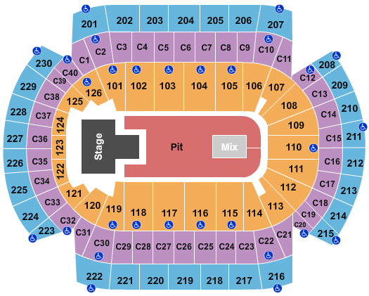 seating chart for Xcel Energy Center - Paramore - eventticketscenter.com