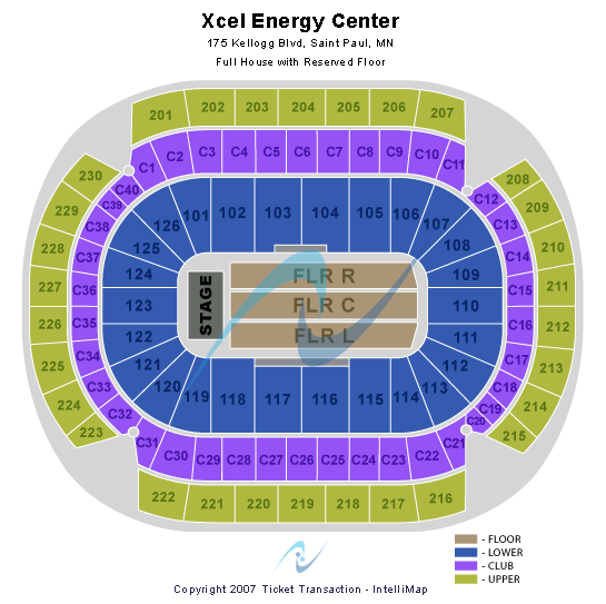 Xcel Energy Center Kenny Chesney Seating Chart